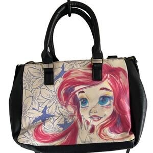 Loungefly The Little Mermaid Ariel and Flounder Water color Handbag